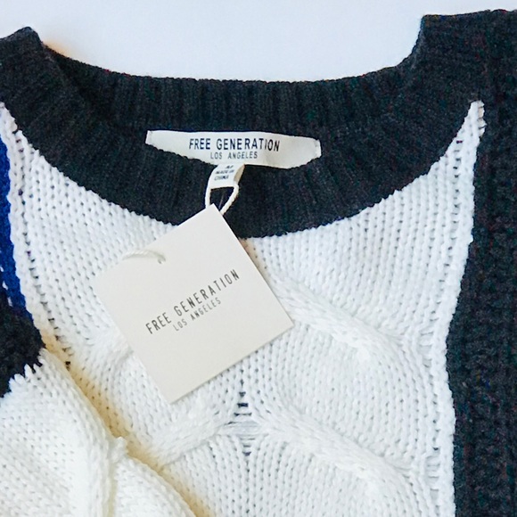 Colorblock ribbed cable knit fringe sweater weather outfit - Picture 9 of 14